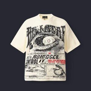 Cream and black Hellstar tee